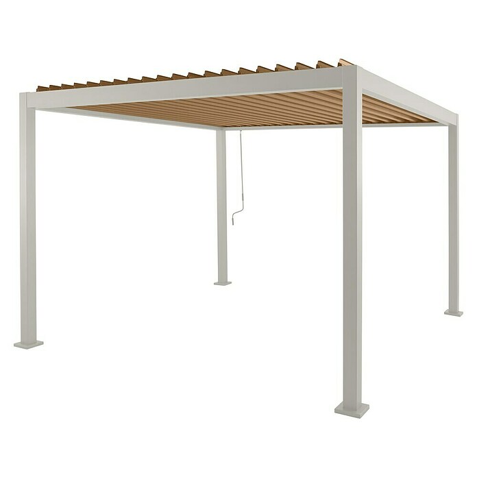 Sunfun Milos Lamellenpavillon (B x T: 294 x 294 cm, Farbe Gestell: Light-Greige, Aluminium) | BAUHAUS