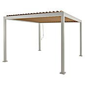 Sunfun Milos Lamellenpavillon (B x T: 294 x 294 cm, Farbe Gestell: Light-Greige, Aluminium) | BAUHAUS