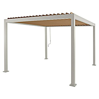 Sunfun Milos Paviljon s letvicama (Š x D: 294 x 294 cm, Boja stalka: Svijetlo siva, Aluminij)