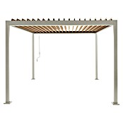 Sunfun Milos Lamellenpavillon (B x T: 294 x 294 cm, Farbe Gestell: Light-Greige, Aluminium) | BAUHAUS