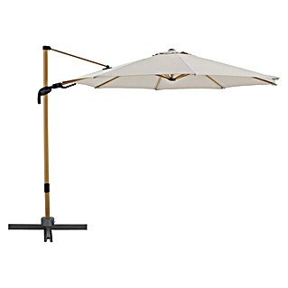 Sunfun Ampelschirm rund Capri (Beige, Durchmesser Bespannung: 300 cm)