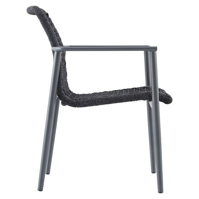 Sunfun Solo Gartensessel Rope (B x T x H: 67 x 63 x 85 cm, Night-Grey, Stapelbar) | BAUHAUS