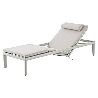 Sunfun Solo Gartenliege Ergo (L x B x H: 200 x 67,5 x 32 cm, Light-Greige, Aluminium, Rückenlehne verstellbar)