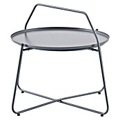 Sunfun Melina Garten-Beistelltisch rund (Ø x H: 80 x 60,5 cm, Stahl, Night-Grey) | BAUHAUS
