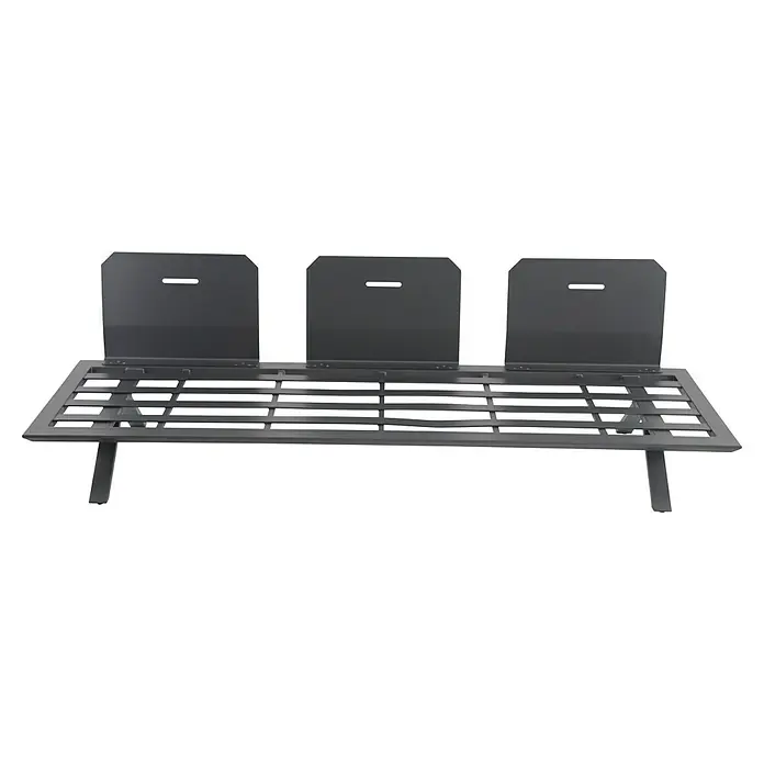 Sunfun Lumar Loungesofa - L x B x H: 235,5 x 87 x 68 cm, Aluminium, Night-Grey - Moderne Bank aus Metall mit Rückenlehne, ideal für Wartebereiche. Das robuste Design sorgt für Langlebigkeit und Komfort.