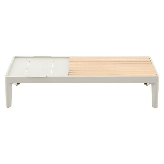 Sunfun Solo Garten-Beistelltisch (L x B x H: 120 x 72 x 26 cm, Light-Greige) | BAUHAUS