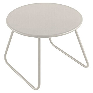 Sunfun Sarah Garten-Beistelltisch rund (Ø x H: 60 x 41,5 cm, Stahl, Light-Greige)