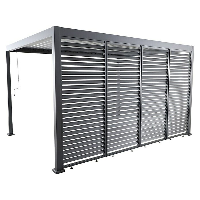 Sunfun Milos Pavillon-Seitenwand Lamellen (B x H: 92 x 221,5 cm, Für alle Milos Pavillons geeignet, Anthrazit) | BAUHAUS