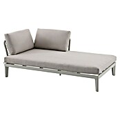 Sunfun Solo Conjunto de muebles chaise lounge + sofá + mesa de centro (5 pzs., Gris claro) | BAUHAUS
