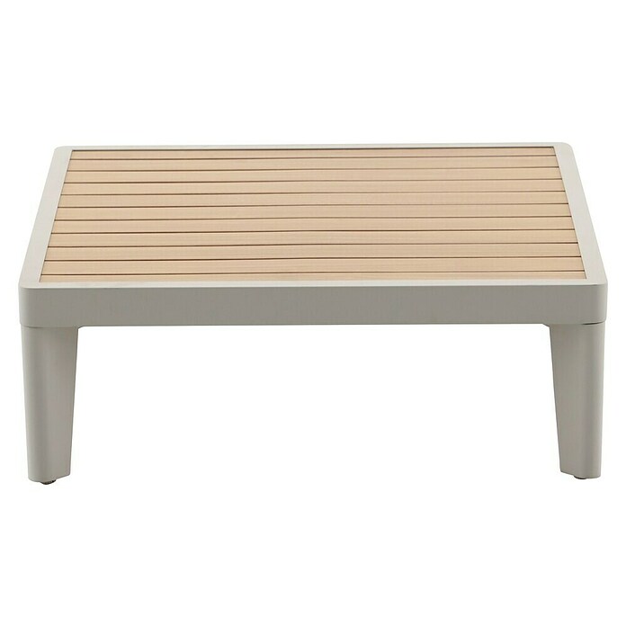 Sunfun Solo Conjunto de muebles chaise lounge + sofá + mesa de centro (5 pzs., Gris claro) | BAUHAUS