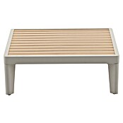 Sunfun Solo Conjunto de muebles chaise lounge + sofá + mesa de centro (5 pzs., Gris claro) | BAUHAUS