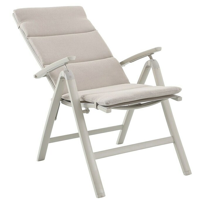 Sunfun Maja Garten-Positionssessel (Aluminium/Textil, Rückenlehne verstellbar, Light-Greige, B x T x H: 61 x 68 x 110 cm) | BAUHAUS