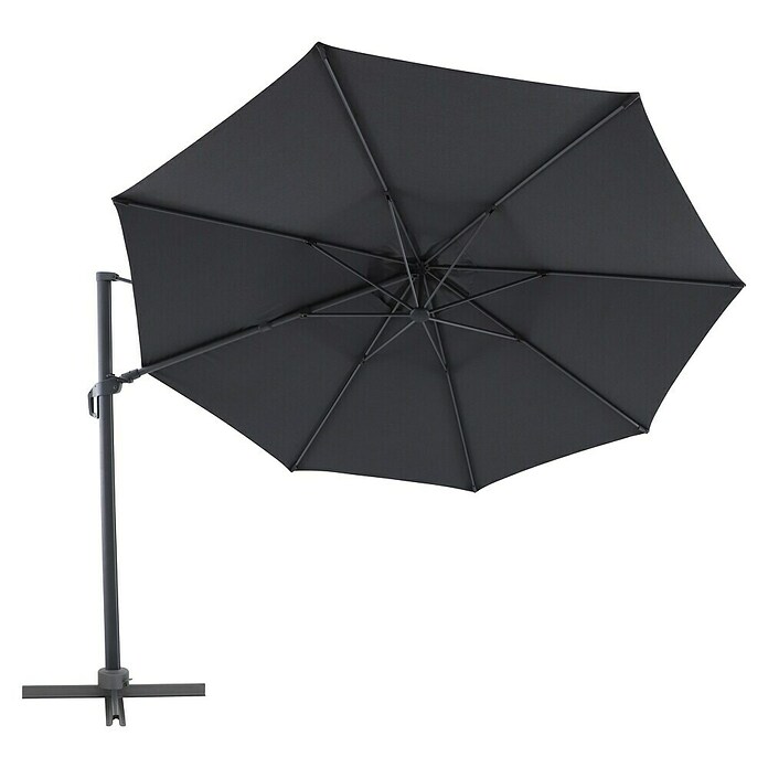 Sunfun Ampelschirm rund Capri (Anthrazit, Durchmesser Bespannung: 400 cm) | BAUHAUS