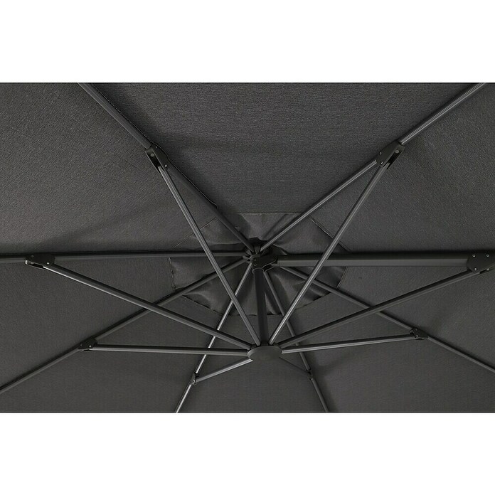Sunfun Ampelschirm rund Capri (Anthrazit, Durchmesser Bespannung: 400 cm) | BAUHAUS