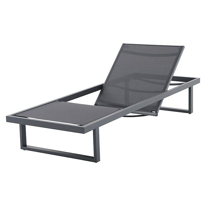 Sunfun Lumar Gartenliege (L x B: 200 x 72,5 cm, Night-Grey, Aluminium, Rückenlehne verstellbar) | BAUHAUS