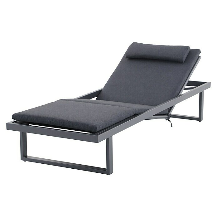 Sunfun Lumar Gartenliege (L x B: 200 x 72,5 cm, Night-Grey, Aluminium, Rückenlehne verstellbar) | BAUHAUS