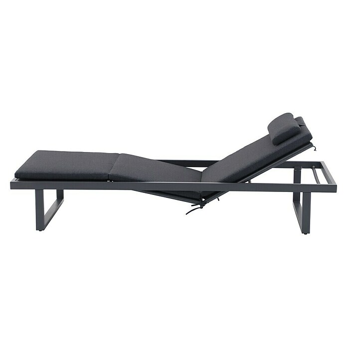 Sunfun Lumar Gartenliege (L x B: 200 x 72,5 cm, Night-Grey, Aluminium, Rückenlehne verstellbar) | BAUHAUS