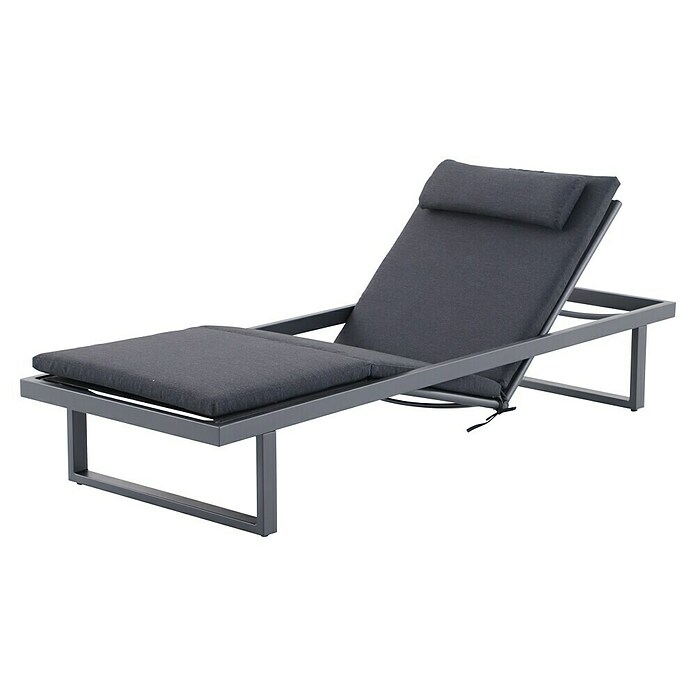 Sunfun Lumar Gartenliege (L x B: 200 x 72,5 cm, Night-Grey, Aluminium, Rückenlehne verstellbar) | BAUHAUS