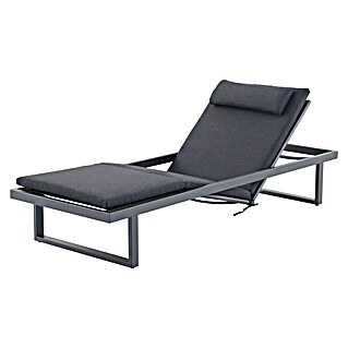 Sunfun Lumar Gartenliege (Night-Grey, Aluminium, Rückenlehne verstellbar)