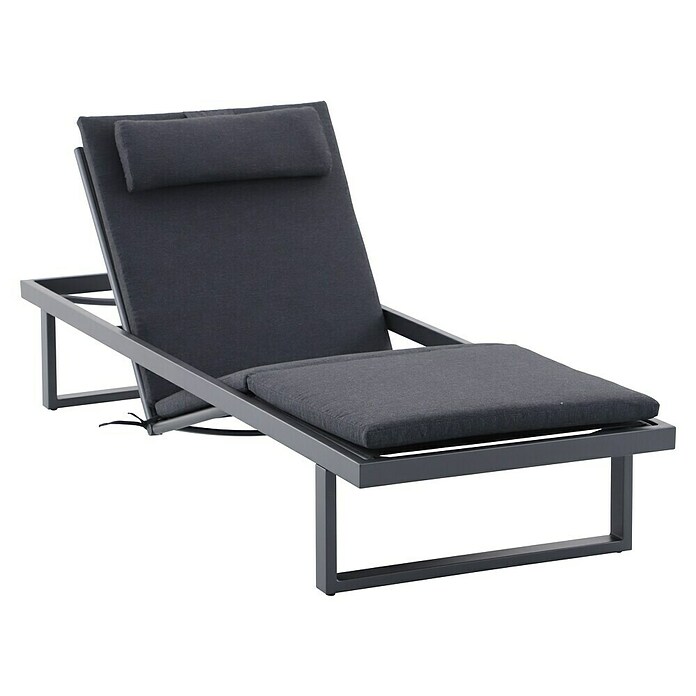 Sunfun Lumar Gartenliege (L x B: 200 x 72,5 cm, Night-Grey, Aluminium, Rückenlehne verstellbar) | BAUHAUS
