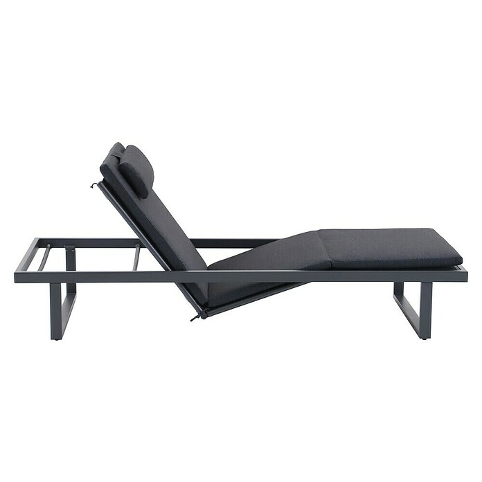 Sunfun Lumar Gartenliege (L x B: 200 x 72,5 cm, Night-Grey, Aluminium, Rückenlehne verstellbar) | BAUHAUS