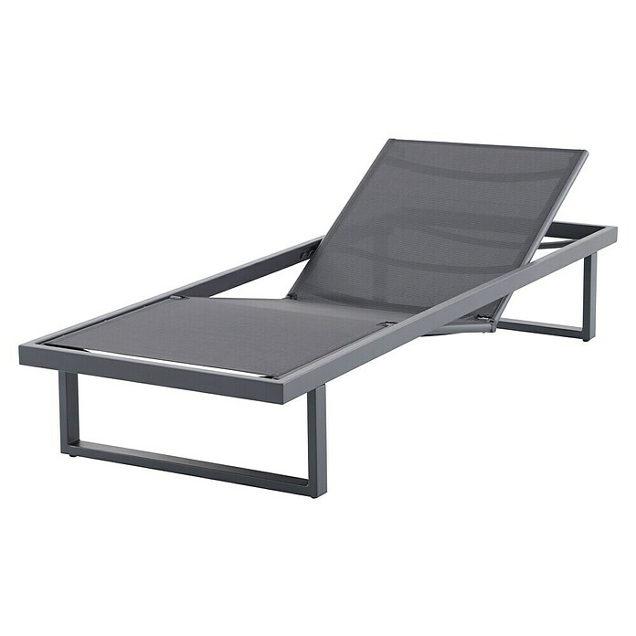 Sunfun Lumar Vrtni ležalnik  (Antracit, Aluminij, Nastavljivo naslonjalo) | 8274 - Liegen metall | ICAD - Sommermöbel Liegen | ICA - Sommermöbel | IC - Freizeit im Garten | I - Stadtgarten | BAUHAUS