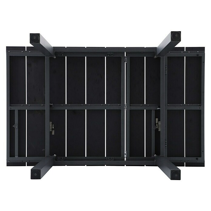 Sunfun Balkonmöbel-Set Maja (3 -tlg., Night-Grey, Tisch (LxBxH): 75 x 74,5 x 75 cm, Stuhl (BxHxT): 52 x 81 x 46 cm) | BAUHAUS
