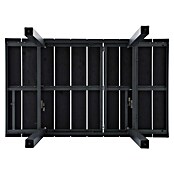 Sunfun Balkonmöbel-Set Maja (3 -tlg., Night-Grey, Tisch (LxBxH): 75 x 74,5 x 75 cm, Stuhl (BxHxT): 52 x 81 x 46 cm) | BAUHAUS