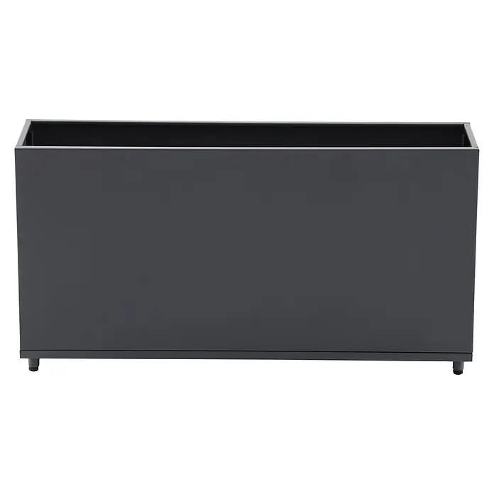 Sunfun Lumar Pflanzkübel eckig - Außenmaß (L x B x H): 89 x 23 x 45 cm, Stahl, Night-Grey - Dunkelgrauer Pflanzkasten mit minimalistischem Design, ideal für den Innen- und Außenbereich. Schlicht und modern.