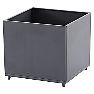 Sunfun Lumar Pflanzkübel eckig (Außenmaß (L x B x H): 50 x 50 x 45 cm, Stahl, Night-Grey)