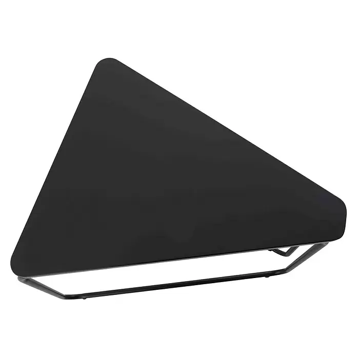 Sunfun Sarah Garten-Beistelltisch - L x B x H: 52 x 70 x 57 cm, Stahl, Dreieckig, Anthrazit - Dreieckiger schwarzer Metall-Beistelltisch mit abgerundeten Ecken.