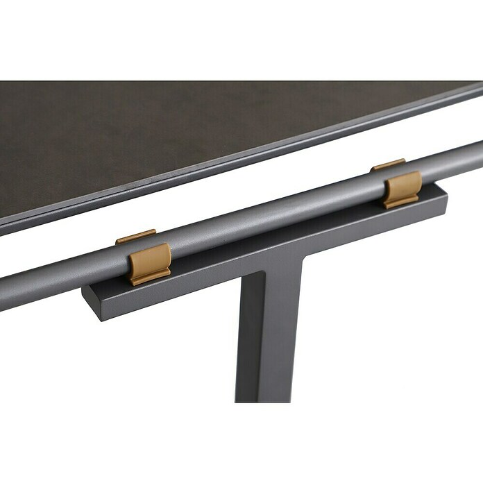 Sunfun Solo Gartentisch (L x B x H: 230 x 100 x 76,5 cm, Aluminium, Sintered Stone, Night-Grey, Ausziehbar) | BAUHAUS