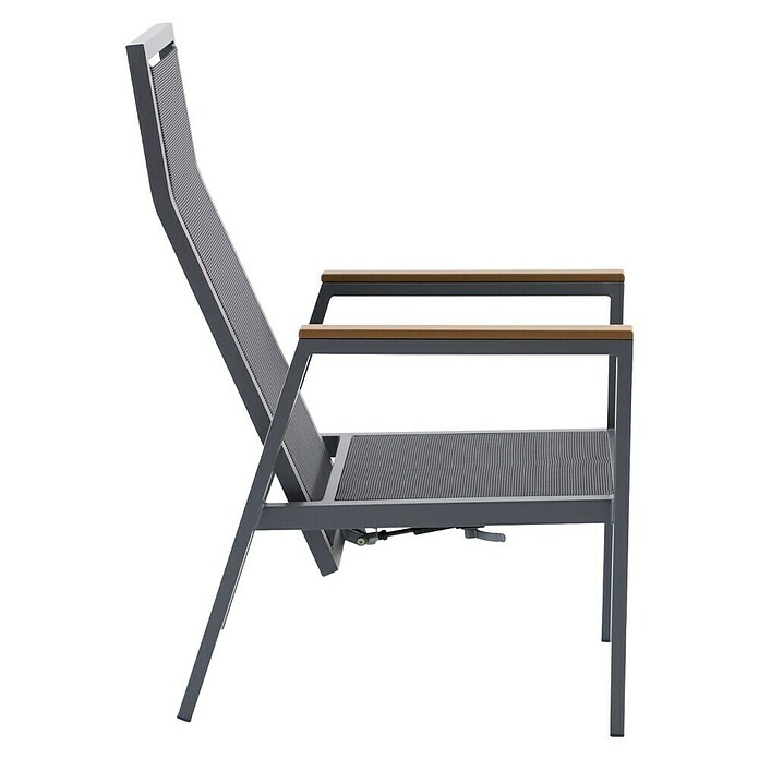 Sunfun Maja Vrtni pozicijski stol Deluxe  (Nastavljivo naslonjalo, Antracitne barve, Š x G x V: 60 x 78 x 105 cm) | 8350 - Stühle Textilen | ICAB - Sommermöbel Stühle | ICA - Sommermöbel | IC - Freizeit im Garten | I - Stadtgarten | BAUHAUS