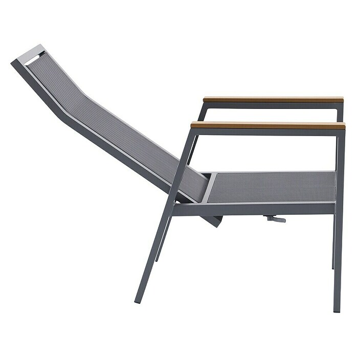Sunfun Maja Vrtni pozicijski stol Deluxe  (Nastavljivo naslonjalo, Antracitne barve, Š x G x V: 60 x 78 x 105 cm) | 8350 - Stühle Textilen | ICAB - Sommermöbel Stühle | ICA - Sommermöbel | IC - Freizeit im Garten | I - Stadtgarten | BAUHAUS