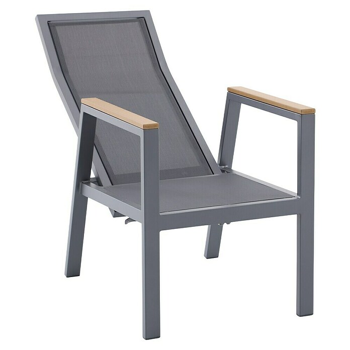 Sunfun Maja Vrtni pozicijski stol Deluxe  (Nastavljivo naslonjalo, Antracitne barve, Š x G x V: 60 x 78 x 105 cm) | 8350 - Stühle Textilen | ICAB - Sommermöbel Stühle | ICA - Sommermöbel | IC - Freizeit im Garten | I - Stadtgarten | BAUHAUS
