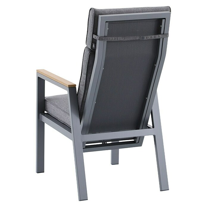 Sunfun Maja Vrtni pozicijski stol Deluxe  (Nastavljivo naslonjalo, Antracitne barve, Š x G x V: 60 x 78 x 105 cm) | 8350 - Stühle Textilen | ICAB - Sommermöbel Stühle | ICA - Sommermöbel | IC - Freizeit im Garten | I - Stadtgarten | BAUHAUS