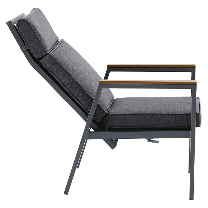 Sunfun Maja Garten-Positionssessel Deluxe (Aluminium/Textil, Rückenlehne verstellbar, Anthrazit, B x T x H: 60 x 78 x 105 cm) | BAUHAUS
