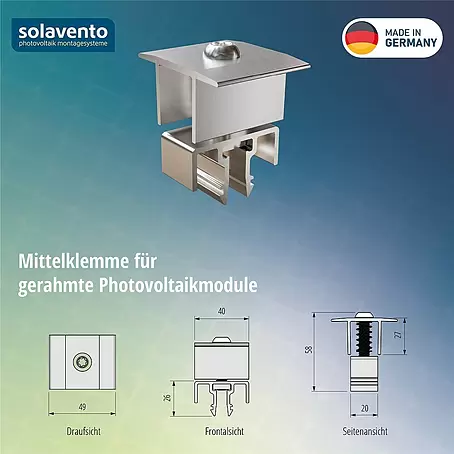 Solavento  Mittelklemme
