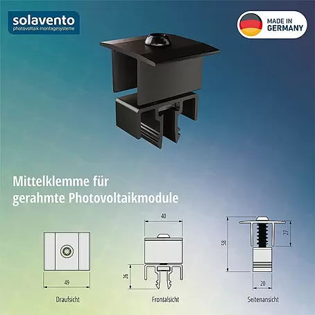 Solavento  Mittelklemme