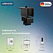 Solavento Endklemme Solavento (Schwarz, Aluminium, Geeignet für: Schrägdach) | BAUHAUS