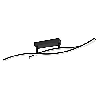 Eglo Grisolia Plafón LED (12 W, L x An x Al: 84,9 x 6 x 15 cm, Negro/Blanco, RGBW)
