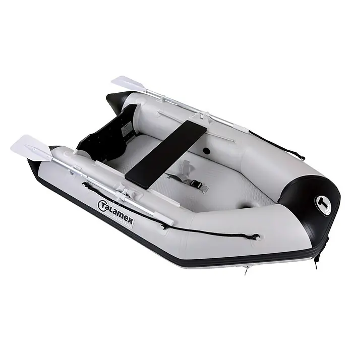 Talamex Schlauchboot Luftboden Aqualine QLA230 - L x B: 230 x 134 cm, Tragkraft: 350 kg, Geeignet für: 2+1 Personen - Aufblasbares Talamax Aqualine Boot mit Paddeln, ideal für Freizeitaktivitäten auf dem Wasser. Kompakt und einfach zu transportieren.