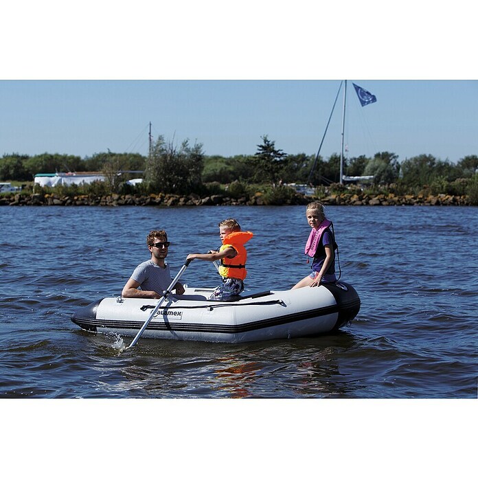 Talamex Schlauchboot Luftboden Aqualine QLA250 (L x B: 250 x 152 cm, Tragkraft: 400 kg, Grau, Geeignet für: 2+1 Personen) | BAUHAUS