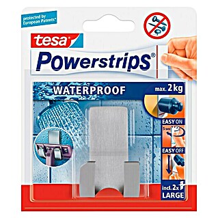Tesa Powerstrips Waterproof Scheermeshouder (1 st., Roestvrij staal)