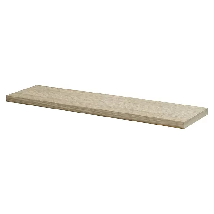 Dolle Estante flotante Lite Feelwood - L x An x Al: 60 x 25 x 1,9 cm, Roble - Tablón de madera claro rectangular con veta visible.