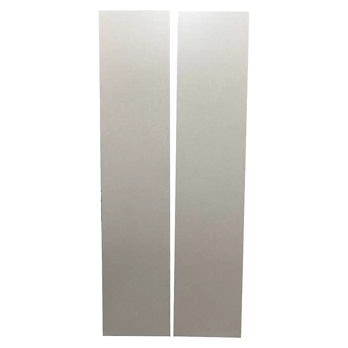 Modulkit Set de montaje 2/2 - An x Al: 800 x 2.320 mm, Textil Cactus Cottone, Específico para: Armarios de puertas abatibles - Dos paneles rectangulares de tela gris claro texturizada.