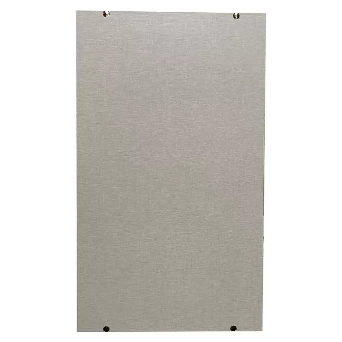 Modulkit Balda - An x Pr x Es: 570 x 768 x 30 mm, Textil Cactus Cottone, 2 ud. - Panel rectangular de tela gris claro tejida con ojales metálicos en las esquinas.