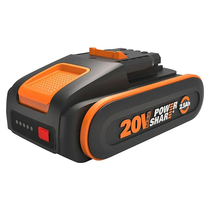 Worx PowerShare 20V Akku WA3640 - 20 V, 2,5 Ah, Li-Ionen - Worx 20V PowerShare 2.5Ah Akku, ein hochwertiger und leistungsstarker Akku für Ihre Worx-Werkzeuge.