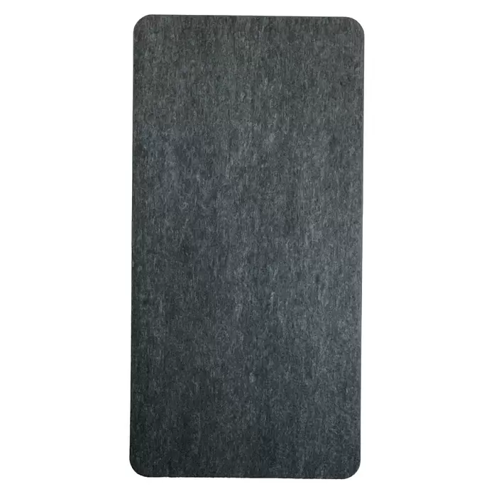 Silenti Akustikpaneel - 2 Stk., Anthrazit, 100 cm x 50 cm x 50 mm - Dunkelgraues rechteckiges Filzpad mit abgerundeten Ecken.