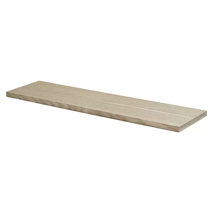 Dolle Estante flotante Lite Feelwood - L x An x Al: 80 x 25 x 1,9 cm, Roble - Tabla de madera clara, rectangular y lisa, mostrando su veta natural.